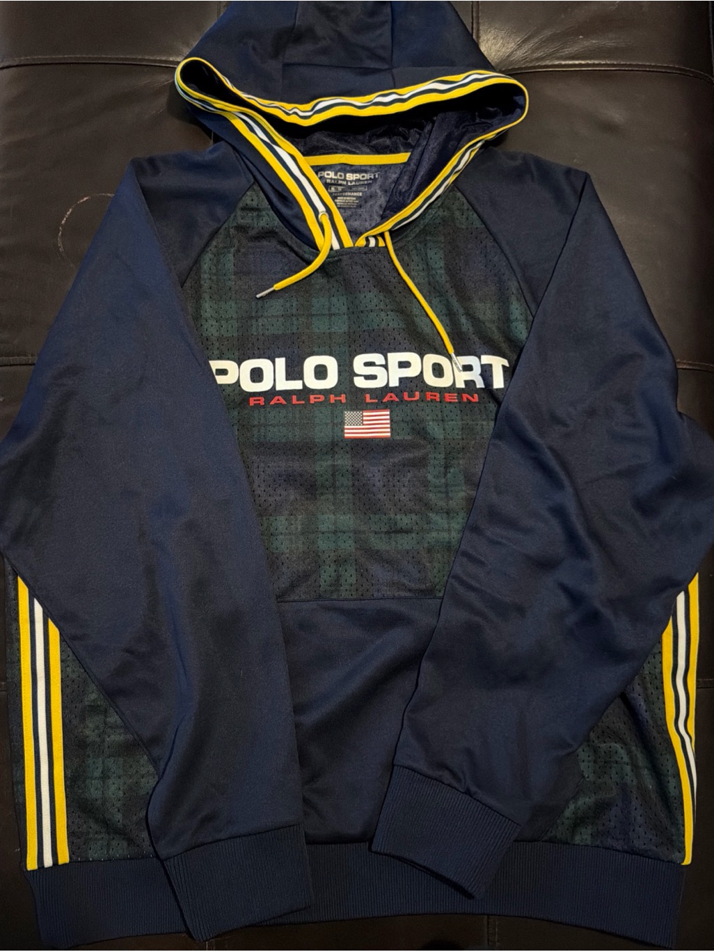 Ralph Lauren Polo Sport Navy And Yellow Performance Top And Bottom